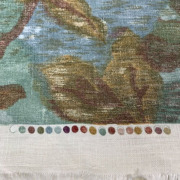 Mulberry Home England Secret Garden Cabbage Roses Floral Fabric Linen 2.5 Yards - Picture 13 of 14